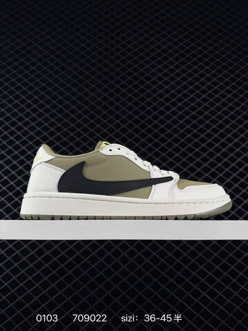 Jordan Air Jordan 1 Low Travis Scott Reverse Swoosh LJ5188-006 Sail Light Blue Olive Black EU 36-45 Sneaker - Unisex (BS-79914)