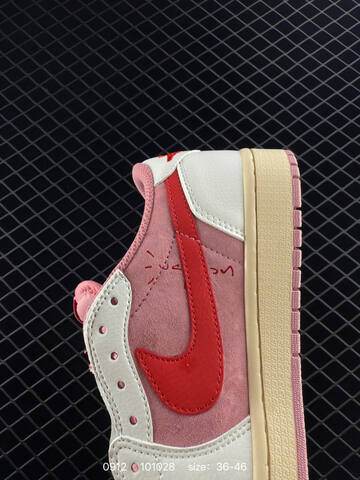 Jordan Air Jordan 1 Low Travis Scott Reverse Mocha DM7866 002 Pink White Red Cream EU 36 46 Sneaker EU 36-46 - Unisex (BS-80730)