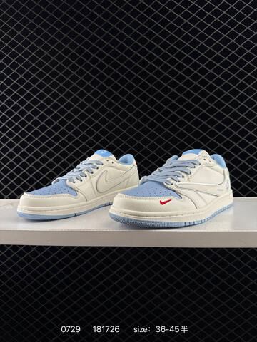 Jordan Travis Scott x Air Jordan 1 Low Reverse Mocha DM6868 Sail Light Blue Red Silver EU 36-45 Sneaker - Unisex (BS-81000)