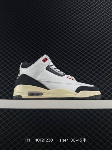 Jordan Air Jordan 3 Retro Fragment Black White EU 36-45 Basketball Shoe - Unisex BS-80303