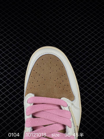 Jordan Travis Scott x Air Jordan 1 Reverse Mocha White Brown Pink Cream EU 36-45 Sneaker - Unisex (BS-79910)