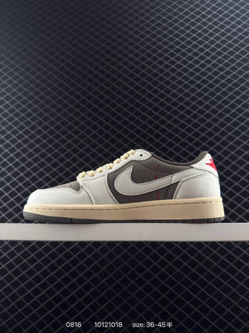 Jordan Travis Scott x Air Jordan 1 Low Reverse Mocha DM7866-162 White Brown Cream Red EU 36-45 Sneaker - Unisex (BS-80891)