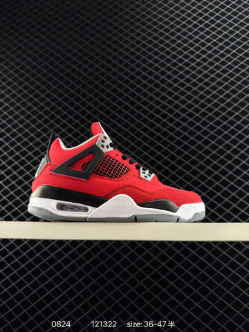 Jordan Air Jordan 4 Retro Bred Reimagined Red Black White Grey EU 36-47 Basketball Shoe - Unisex (BS-80841)