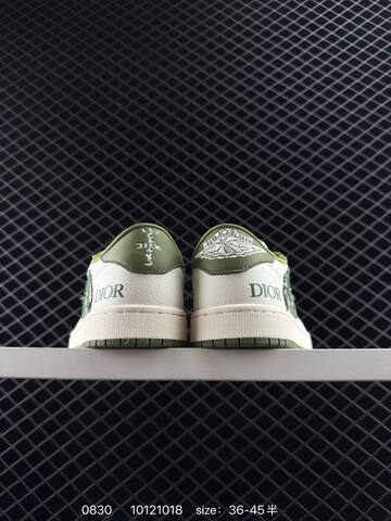 Jordan Air Jordan 1 Low OG SP Travis Scott x Fragment Design x Dior Sail Olive Green White EU 36-45 Sneaker - Unisex (BS-80806)
