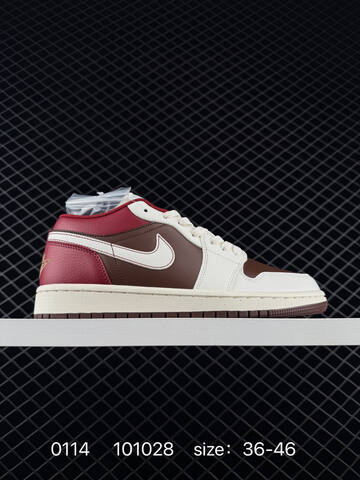Jordan Air Jordan 1 Low Sail Brown Red EU 36-46 Sneaker - Unisex (BS-79834)