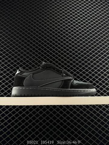 Jordan Air Jordan 1 Low Travis Scott DZ4137 106 Mocha Black White Sail Blue Cream Red EU 36-46 Skate Shoe - Unisex (BS-81322)