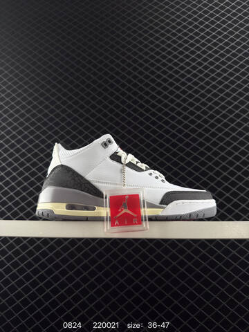 Jordan Air Jordan 3 Retro White Grey Orange Blue Black EU 36-47 Basketball Shoe - Unisex (BS-80843)