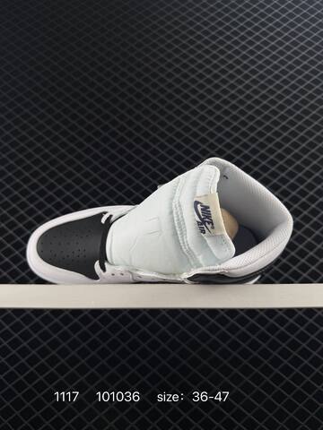 Jordan Air Jordan 1 Mid White Black Blue EU 36-47 Basketball Shoe - Unisex (BS-80253)