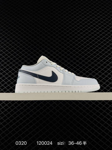 Jordan Air Jordan 1 Low White Light Blue Dark Navy EU 36-46 Sneaker - Unisex (BS-79638)