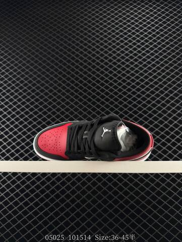 Jordan Air Jordan 1 Low Black White Red EU 36-45 Basketball Shoe - Unisex (BS-81303)