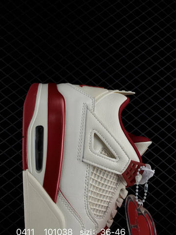 Jordan Air Jordan 4 Retro Sail Red White EU 36-46 Basketball Shoe - Unisex (BS-79506)