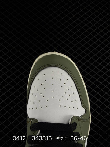 Jordan Air Jordan 1 Low 553558 166 White Olive Green Black Sail EU 36-46 Sneaker - Unisex (BS-79500)