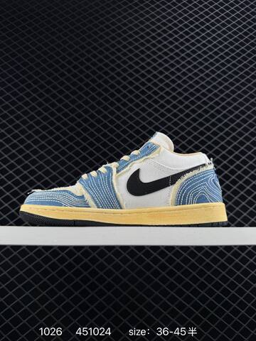 Jordan Air Jordan 1 Low OG FN7670-493 Blue White Black Yellow EU 36-45 Sneaker - Unisex (BS-80434)