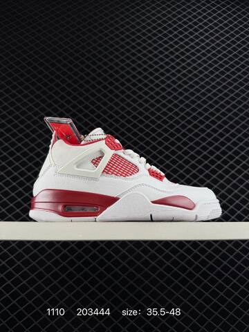 Jordan Air Jordan 4 Retro OG White Red EU 35 5-48 Basketball Shoe - Unisex (BS-80311)