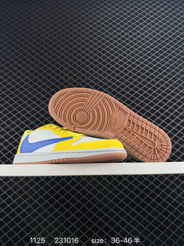 Jordan Air Jordan 1 Low Travis Scott DM7866-140 White Black Cream Blue EU 36-46 Sneaker - Unisex (BS-80194)