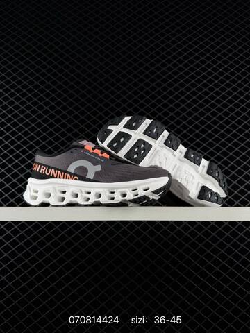 On Cloudmonster 2 Dark Grey Black White Orange EU 36-45 Running Shoe Running Sneakers - Unisex BS-85067