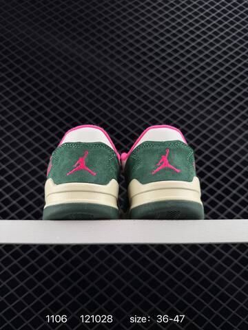 Jordan Air Jordan 4 Retro Flight Court Sail Dark Green Pink Grey EU 36-47 Sneaker - Unisex (BS-80333)