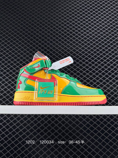 Nike Air Force 1 07 green yellow red EU 36-45 5 lifestyle