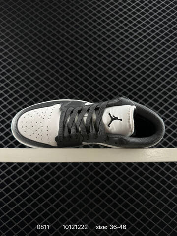 Jordan Air Jordan 1 Low 553558-152 White Dark Grey Black EU 36-46 Sneaker - Unisex (BS-80933)
