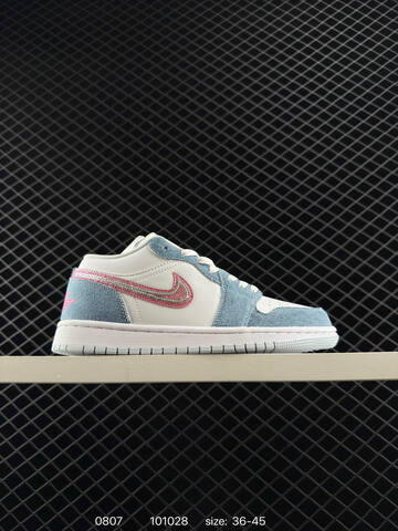 Jordan Air Jordan 1 Low White Light Blue Pink EU 36-45 Sneaker - Unisex (BS-80956)