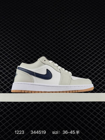 Jordan Air Jordan 1 Low White Navy Grey Black EU 36-45 Sneaker - Unisex (BS-80003)