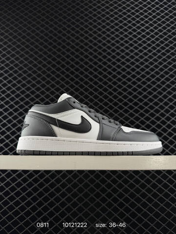 Jordan Air Jordan 1 Low 553558-152 White Dark Grey Black EU 36-46 Sneaker - Unisex (BS-80933)