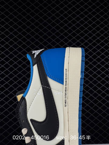 Jordan Air Jordan 1 Low OG Travis Scott Canary Sail Black Blue Yellow EU 36-45 Sneaker - Unisex (BS-79728)