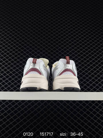 New Balance 530 White Silver Cream Burgundy EU 36-45 Running Shoe - Unisex (BS-82374)
