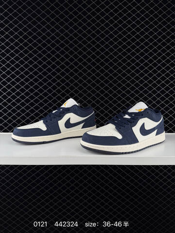 Jordan Air Jordan 1 Low Navy White Sail Red Yellow EU 36-46 Sneaker - Unisex (BS-79795)