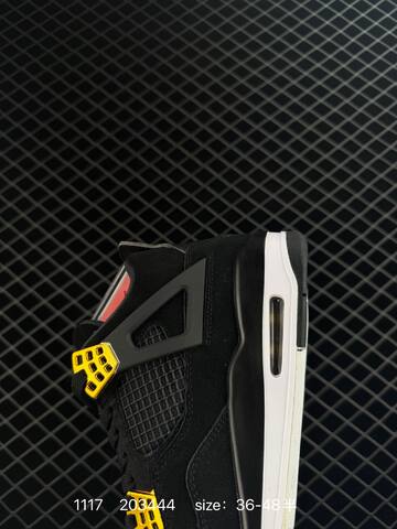 Jordan Air Jordan 4 Retro Black Gold White Red EU 36-48 Basketball Shoe - Unisex (BS-80249)