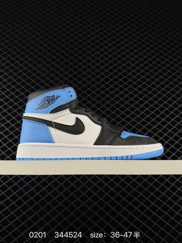Jordan Air Jordan 1 Retro High Black White Green EU 36-47 Basketball Shoe - Unisex (BS-79736)
