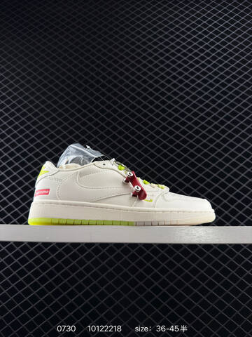 Jordan Air Jordan 1 Low Travis Scott DIY Off White Neon Yellow EU 36-45 Sneaker - Unisex (BS-80995)