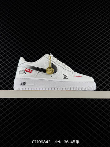 Nike Air Force 1 07 Low white black grey red