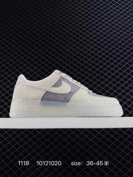 Nike Air Force 1 07 Low Light grey and sail suede EU 36-45 5 lifestyle