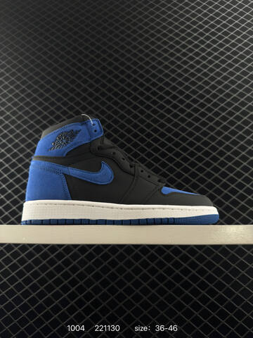 Jordan Air Jordan 1 Retro High OG Black Blue White Grey EU 36-46 Basketball Shoe - Unisex (BS-80583)