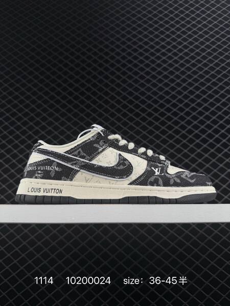 Nike SB Dunk Low cream white with black blue grey and lavender monogram custom colorways EU 36-45 skate lifestyle