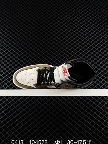 Jordan Air Jordan 1 Retro High OG Travis Scott Mocha CD4487-100 Dark Brown White Black Sail EU 36-47 5 Sneaker - Unisex (BS-79484)