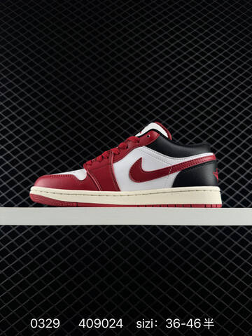 Jordan Air Jordan 1 Low Red White Black Sail EU 36-46 Sneaker - Unisex (BS-79585)