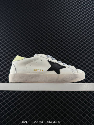 Golden Goose Super Star White Black Light Yellow EU 36-45 Skate Shoe - Unisex (BS-80860)