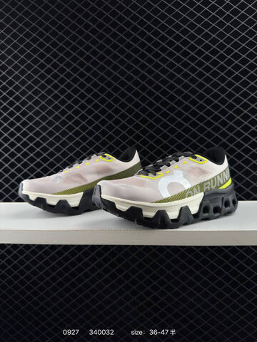 On Cloudmonster Hyper Pearl Ivory Black Neon Yellow EU 36-47 Running Shoe Running Sneakers - Unisex (BS-85489)