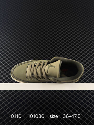 Jordan Air Jordan 3 Retro SE Olive Green Cream White Gum Brown EU 36-47 5 Basketball Shoe - Unisex (BS-79857)