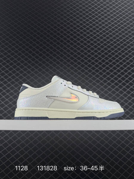 Nike SB Dunk Low Pro White Iridescent Silver Navy EU 36-45 5 skate lifestyle