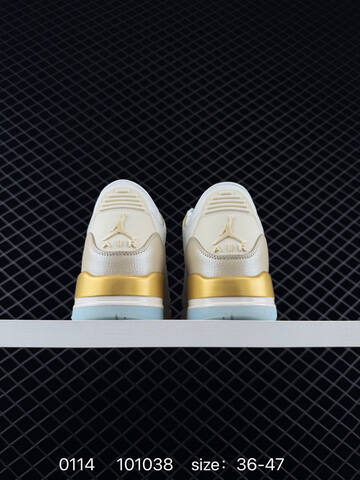 Jordan Air Jordan 3 Retro White Beige Gold Light Blue EU 36-47 Basketball Shoe - Unisex (BS-79832)