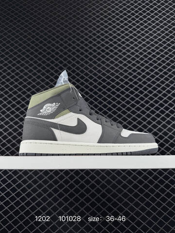Jordan Air Jordan 1 Mid HV4091-006 Dark Grey Light Grey Olive Sail EU 36-46 Basketball Shoe - Unisex (BS-80129)
