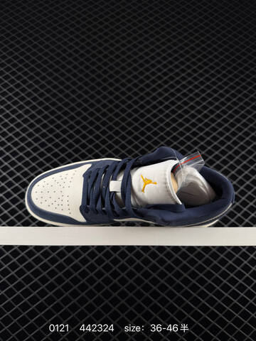 Jordan Air Jordan 1 Low Navy White Sail Red Yellow EU 36-46 Sneaker - Unisex (BS-79795)