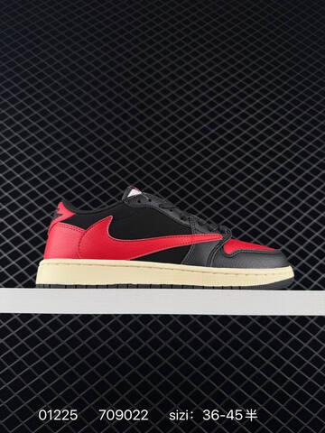 Jordan Air Jordan 1 Low Travis Scott Olive White Black Olive Cream Red EU 36-45 Sneaker - Unisex (BS-79770)