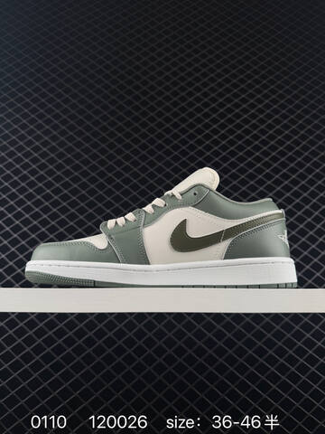 Jordan Air Jordan 1 Low Sail Light Olive Dark Olive White EU 36-46 Sneaker - Unisex (BS-79854)