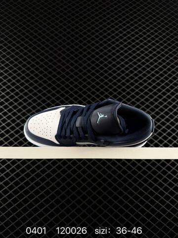 Jordan Air Jordan 1 Low White Navy Blue Light Blue EU 36-46 Sneaker - Unisex (BS-79567)