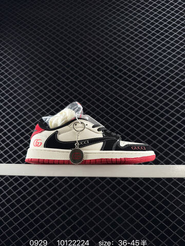 Jordan Air Jordan 1 Low Travis Scott Fragment Custom Dark Green Off White EU 36-45 Sneaker - Unisex (BS-80603)