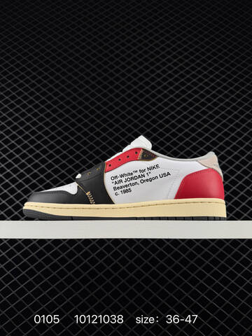 Jordan Air Jordan 1 Low Off White Travis Scott Fragment White Black Red Beige Tan EU 36-47 Sneaker - Unisex (BS-79901)